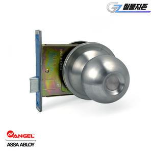 엔젤 원형 현관문손잡이 통로형(레치있음) 방화문 철문 현관정 문고리 도어락 문손잡이 스텐 실린더 교체