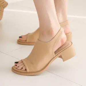 [분홍코끼리] 쫀득몰드창) 쫀쫀핏 스판 샌들(5cm)