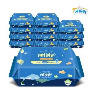 퓨어마린 30매 12팩 휴대리필형 비데용 아기물티슈