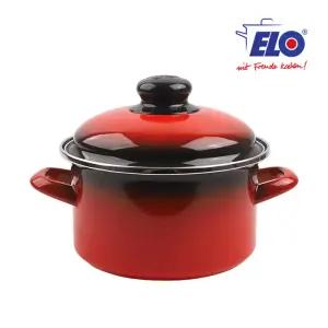ELO 빨강법랑 깊은형 24cm / 양수냄비 / 법랑