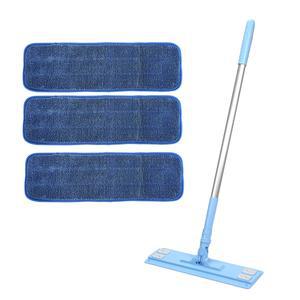 에이클린 중형(40cm)청소밀대걸레+극세사블루고급루프(물걸레용추천)패드3장