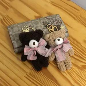 인형옷 제작 가능 국내 귀여운 뽀글 곰돌이 테디베어 곰 인형 미니 커플 키링 가방 장식 악세사리 선물 백참 열쇠고리 키홀더