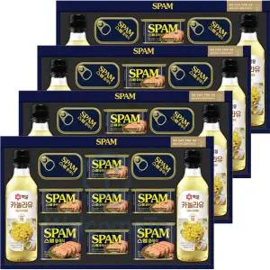 추석선물세트 CJ 스팸선물세트 복합s호 x4개(1BOX) 명절 식용유 혼합