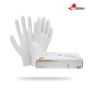 니트릴장갑 화이트 100매 식품용 요리용 식품용인증