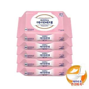 크리넥스 마이비데 밸런스케어 캡형 물티슈 40매 x 5팩