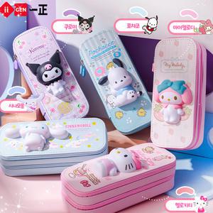 산리오 스퀴시 EVA 필통 1단 2단 말랑이 3D 입체 필통