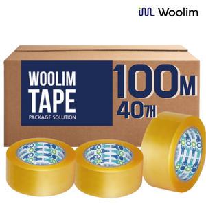 우림 박스테이프 투명테이프 OPP 포장 경포장 100M 40개