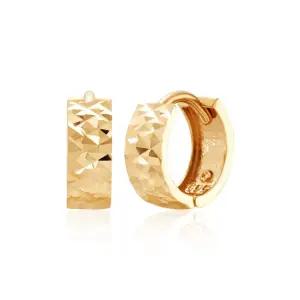 갤러리아 [모룬] 14K 와이드 컷팅 원터치 링 귀걸이 S 한쌍 MOE40084