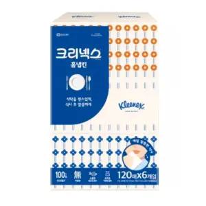 크리넥스 뽑아쓰는 홈냅킨 각티슈 120매 6개입 1개