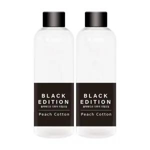 [유통기한 임박] 바이향 블랙에디션 디퓨저 리필오일, 피치코튼, 200ml, 2개