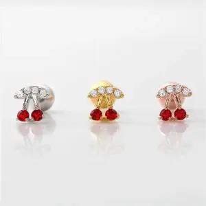 [오노마] ONM 써지컬 핀 큐빅 피어싱 큐티체리 3종 택1 (S9594043)