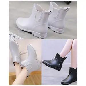 [오노마] ONM 여성 베이직 레인부츠 숏 발목 미디 장마철 장화 (S10525437)