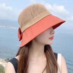 [셀러허브][라일리] Rly 여성 여름 밀짚모자 1P 턱끈조절 바캉스 망사 버킷햇 (S10263862)