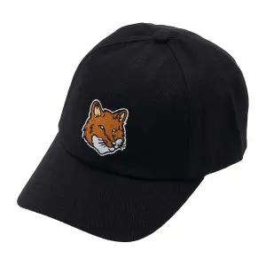 [롯데백화점]메종 키츠네 공용 폭스헤드 자수 볼캡 LM06103WW0087 BK