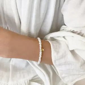 ONM (silver925) pearl initial bracelet (A~Z)