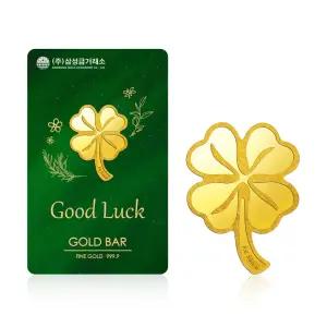 행운의 굿럭템 네잎클로버 골드바 3.75g