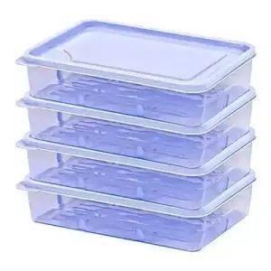 데일리블룸 냉동 밀폐용기 밥 보관 반찬통 냉장고 정리 용기 4P