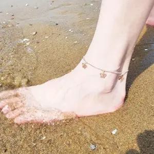 [라일리의류] Rly 나비펜던트 로즈골드 발찌