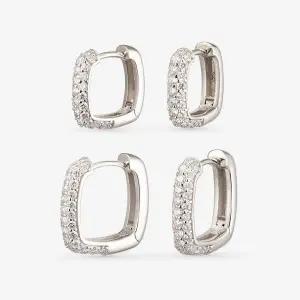 [도로시] 14k 스퀘어 랩 다이아몬드 파베 링귀걸이_소