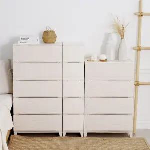 가든 라탄 4단 서랍장 플라스틱 수납장 옷장 정리함 와이드 550