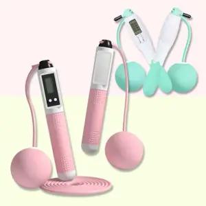 2IN1 줄넘기 집에서 실내 홈트 복싱 다이어트 끈없는 무선 스마트 카운트 줄없는 중량