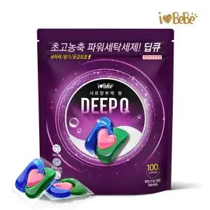 아이러브베베 딥큐 캡슐세제 샤르망부케 100개입 3in1/대용량/실내건조/드럼 일반 겸용
