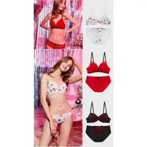 [롯데백화점]예스 쎄씨 로즈,블랙 하트,레드  브라 햄팬티 세트 3종 택1 YSWBYB01YB05YB09WPYB10