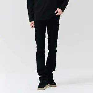 [하프클럽/체이스컬트]남성 블랙 히든밴딩 슬림 데님 팬츠-DEZK2301B03