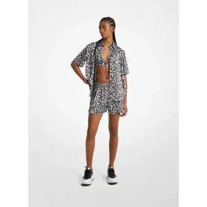 [마이클코어스][신상] 레오파드 프린트 새틴 쇼츠 MT430MKEZ11833