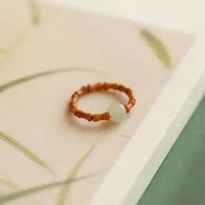 ONM 수공예 비즈 소원반지 대나무 스타일 행운