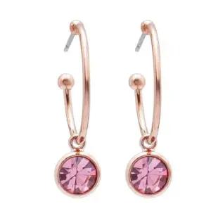 ONM E373 오스트리아 크리스탈 귀걸이 - 라이트로즈