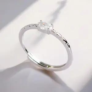 ONM 게더릭 실버925 백금도금 카렌 큐빅 반지