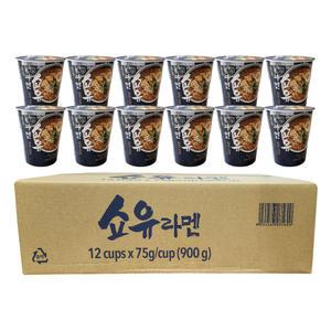 쇼유 라멘 75g x 12개(1박스) 일본 간장 컵라멘 라면 소컵