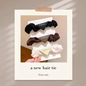 [셀러허브]여자 3개 패션 클래식 셔링 머리끈 실켓 세트 (S27025739)