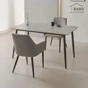 [/착불배송] 퍼스트 1400 포세린 통 세라믹 4인 식탁 세트(식탁+의자2)