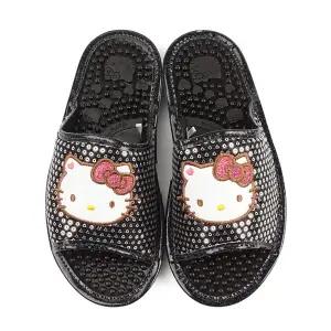 산리오 헬로키티 화사 지압 슬리퍼(블랙) 실내화