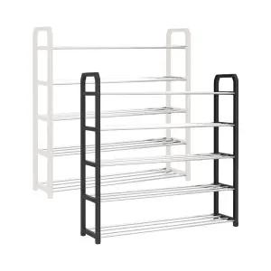 5단 철재 일자형 신발장 730x750mm 선반 현관 틈새 수납 신발정리대 ODM-SHOELACK7