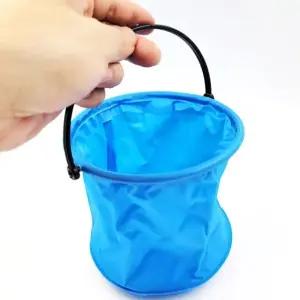 고품질 수채화물통 물통 블루 접이식 휴대 물감 미술 붓세척 (WFGTBR4)
