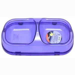 색상랜덤 애견 물그릇 반투명 애견식기 밥그릇 2구 강 (WFGU4IY)