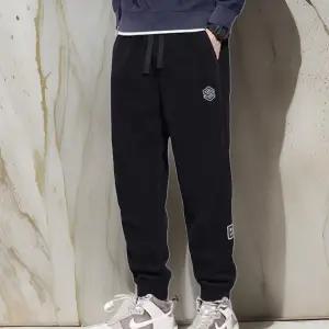 남자 츄리링바지 자수 검정색 팬츠