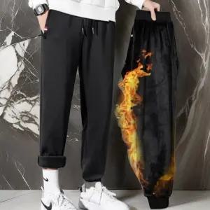 남자 허리끈 겨울조거 융기모 팬츠