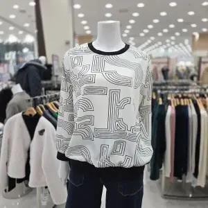 봄 가을 밑단 시보리 블라우스 V1E1BL24GN