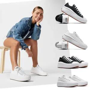 [컨버스](광주신세계)척테일러 올스타 무브  로우 모음 화이트 570257C 블랙 570256C