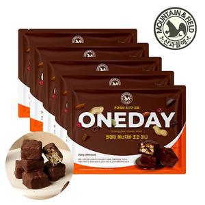 [산과들에] 원데이에너지바초코미니200g x 5봉 / 초코코팅 미니사이즈