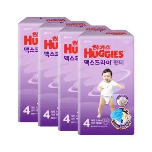 하기스 맥스드라이팬티(24년형) 4단계남아, 52매, 4개