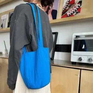 고품질 골지 숄더백 긴끈 비비드 패브릭백 여름가방 학원가방 (WFH2B34)