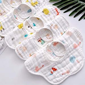 고급 순면 유아 아기 턱받이 거즈 이유식 턱받이 애기 목수건