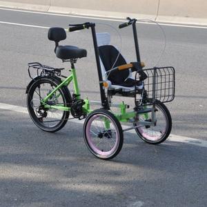 성인용세발자전거 경량 접이식 노인 부모님 효도선물 장보기 삼륜 자전거 성인세발자전거 블랙