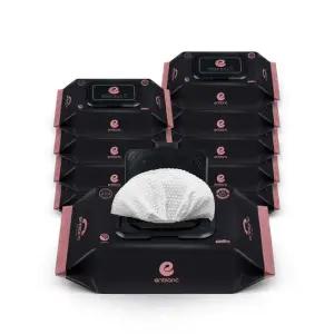 앙블랑 물티슈 세이프 블랙 캡형 70매x10팩 N-BC10