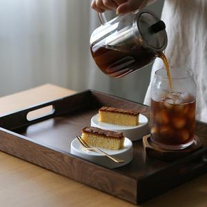 에라토 우딘 핸들 트레이 39cm 가벼운 호두 나무 우드 손잡이 쟁반 주방용품 f